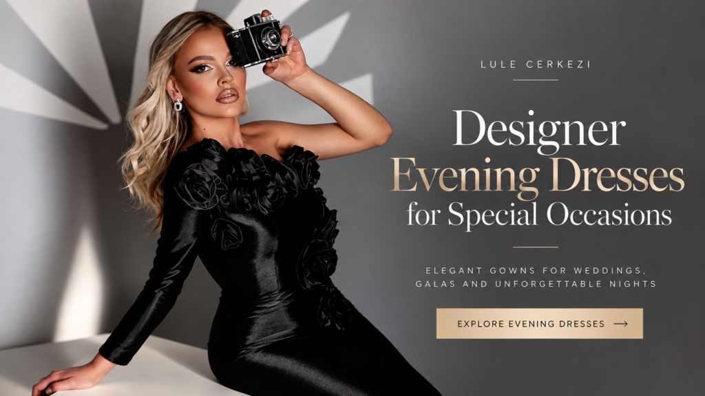 Designer evening dresses for special occasions by Lule Cerkezi